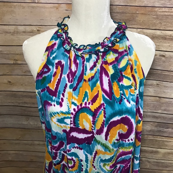 Multi Colored Halter Dress - Picture 3 of 5